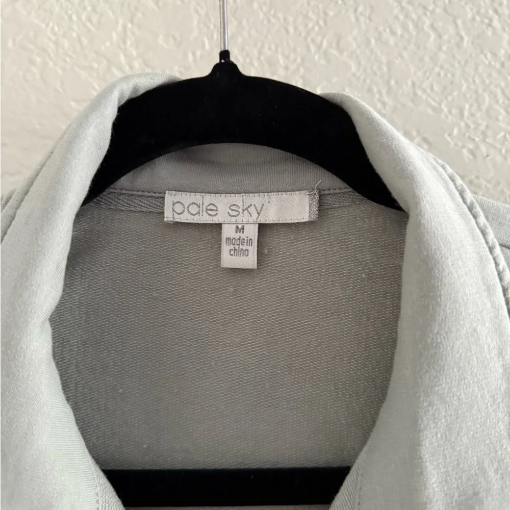 Pale Sky Gray Button-Up Knit Top - Picture 9 of 9